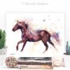 Rocky Mountain Horse watercolor painting print by Slaveika Aladjova
