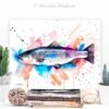 Atlantic salmon watercolor painting print by Slaveika Aladjova