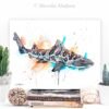 Leopard shark watercolor painting print by Slaveika Aladjova