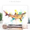 Lemon shark watercolor painting print by Slaveika Aladjova