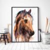 Thoroughbred Horse watercolor painting print by Slaveika Aladjova
