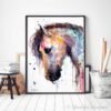 Beautiful Horse watercolor painting print by Slaveika Aladjova