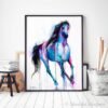 Magical Horse watercolor painting print by Slaveika Aladjova