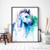 Arabian horse watercolor painting print by Slaveika Aladjova