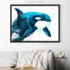 Orca watercolor painting print by Slaveika Aladjova