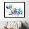 Beluga Whale watercolor painting print by Slaveika Aladjova