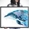 Dolphin watercolor painting print by Slaveika Aladjova