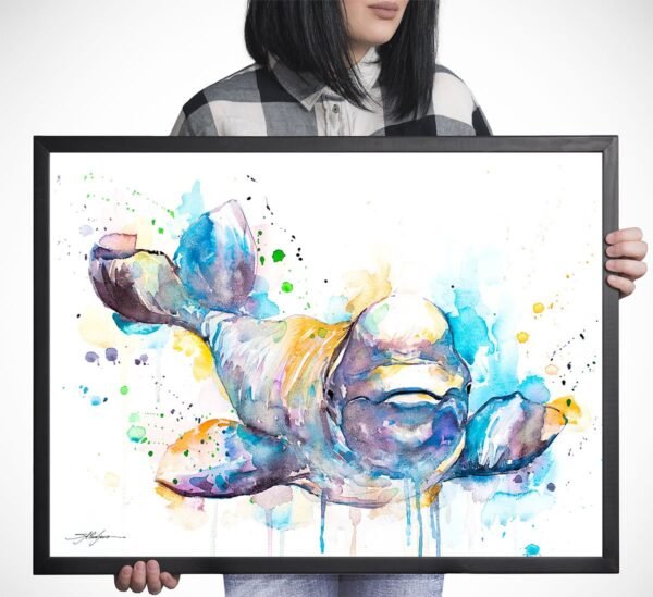 Beluga Whale watercolor painting print by Slaveika Aladjova