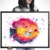 Discus watercolor painting print by Slaveika Aladjova
