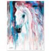 White horse watercolor painting print by Slaveika Aladjova