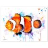 Clownfish, Anemonefish watercolor painting print by Slaveika Aladjova