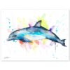 Bottlenose dolphin watercolor painting print by Slaveika Aladjova