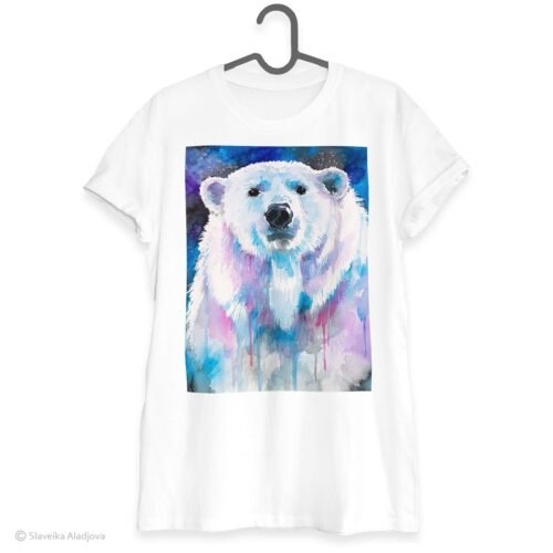 Art polar bear T-shirt