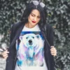 Blue polar bear T-shirt
