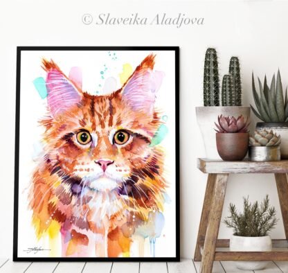 Maine Coon Cat Red Tabby