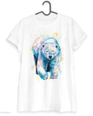 Art polar bear T-shirt