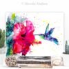 Violetear Hummingbird watercolor painting print by Slaveika Aladjova