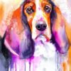 Basset watercolor painting print by Slaveika Aladjova Basset watercolor painting print by Slaveika Aladjova