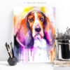 Basset watercolor painting print by Slaveika Aladjova Basset watercolor painting print by Slaveika Aladjova