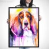 Basset watercolor painting print by Slaveika Aladjova Basset watercolor painting print by Slaveika Aladjova