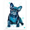 Black French Bulldog Baby watercolor painting print by Slaveika Aladjova Black French Bulldog Baby watercolor painting print by Slaveika Aladjova