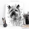 Black and white Cairn Terrier