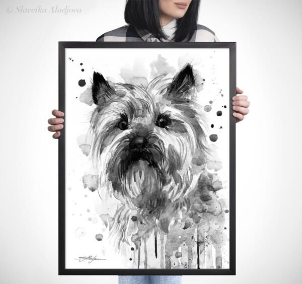 Black and white Cairn Terrier