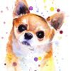 Chihuahua watercolor painting print by Slaveika Aladjova