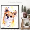 Chihuahua watercolor painting print by Slaveika Aladjova