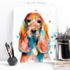 English Cocker Spaniel watercolor painting print by Slaveika Aladjova