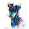 Manchester Terrier watercolor painting print by Slaveika Aladjova