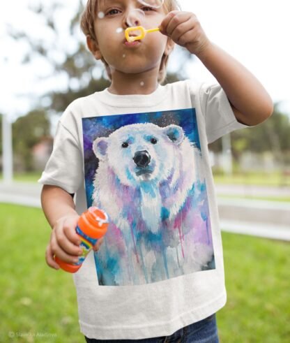 Polar bear watercolor T-shirt