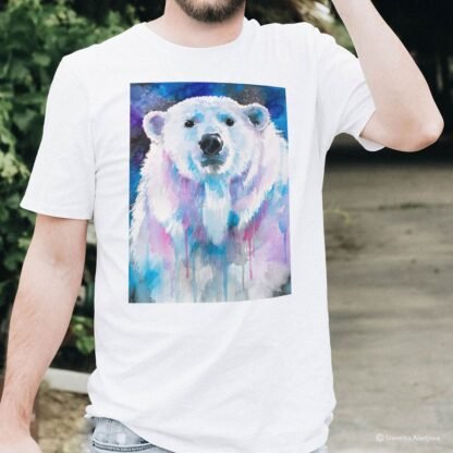 Polar bear watercolor T-shirt