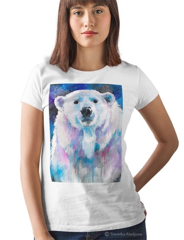 Polar bear watercolor T-shirt