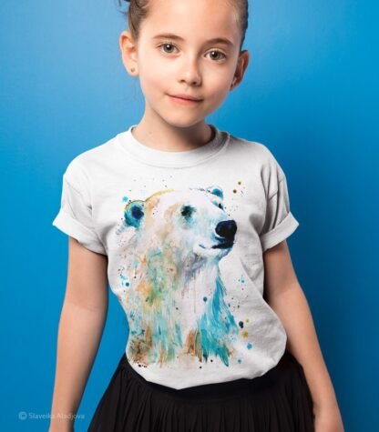 Polar bear art T-shirt