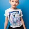 Polar bear watercolor T-shirt