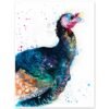 Turkey bird watercolor painting print by Slaveika Aladjova