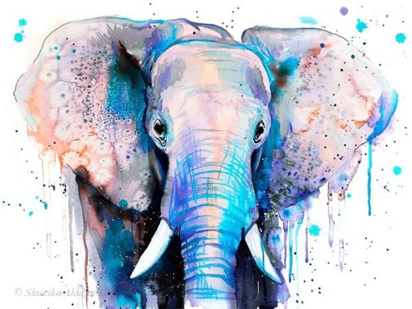 Blue Elephant Head