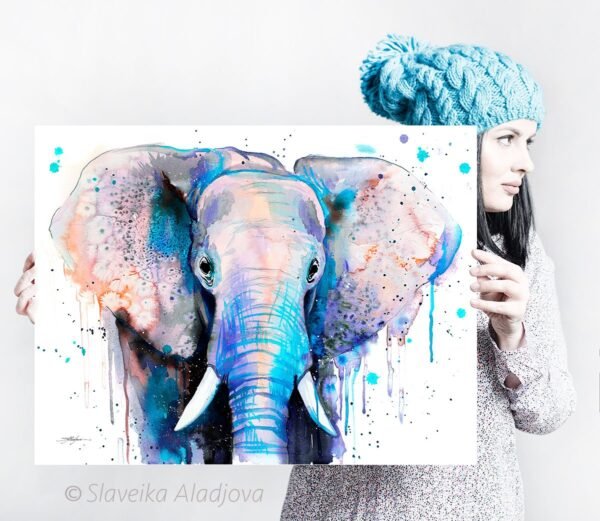 Blue Elephant Head