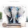 Black and white Elephant