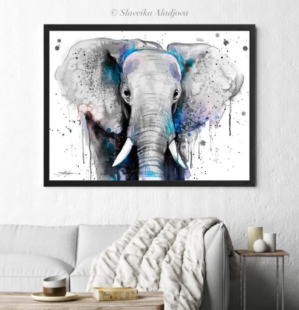 Black and white Elephant