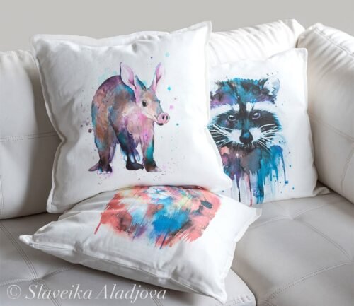 Aardvark art Pillow case