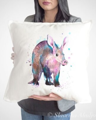 Aardvark art Pillow case