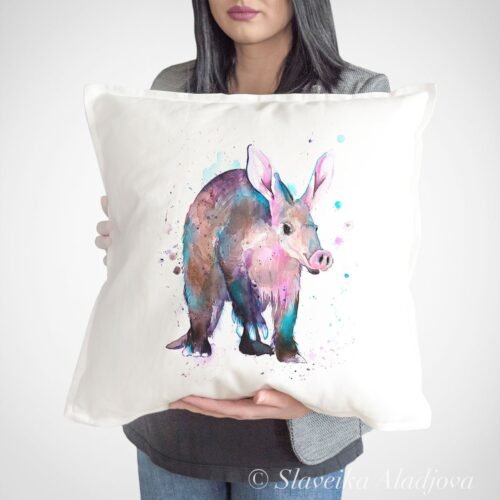Aardvark art Pillow case