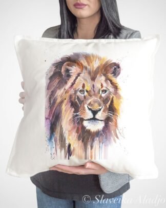 African Lion art Pillow case