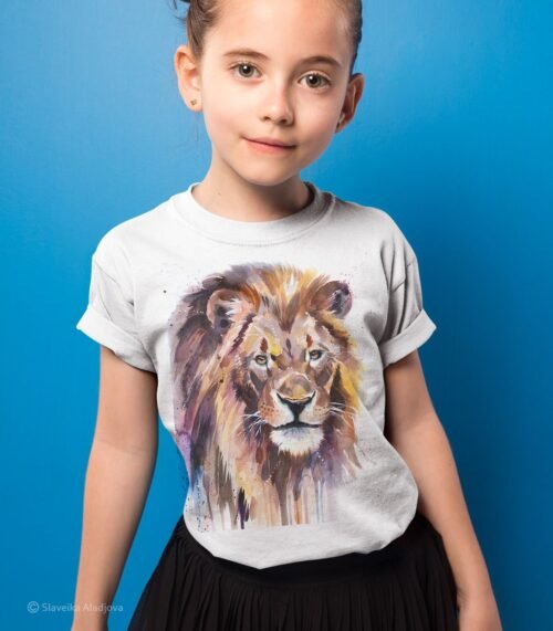 African Lion art T-shirt