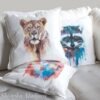 African Lioness art Pillow case