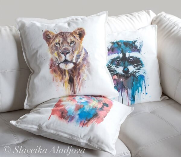 African Lioness art Pillow case