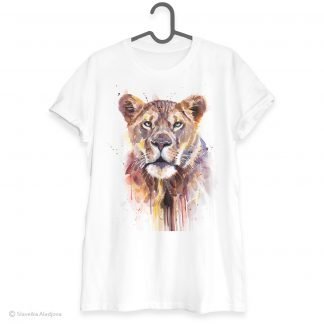 African Lioness art T-shirt