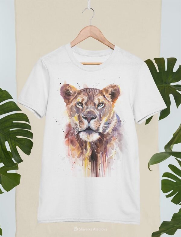 African Lioness art T-shirt